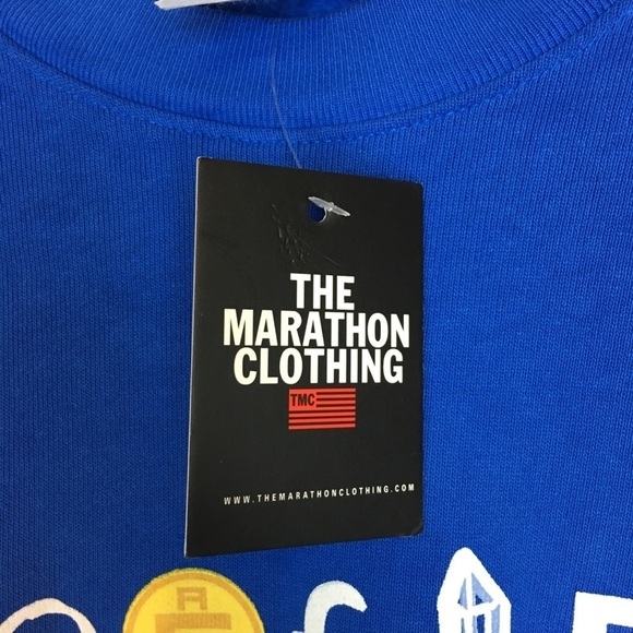 THE MARATHON CLOTHING TMC Prolific Self Made Sweatshirt Crew Neck Blue Small NWT - Picture 5 of 15